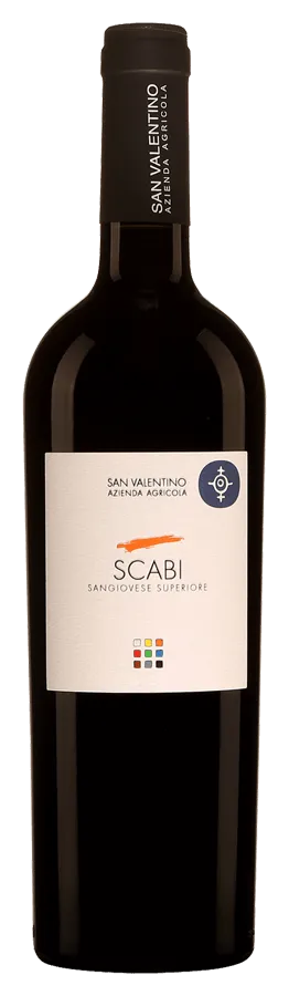 Scabi Rosso Sangiovese Superiore di Romagna von San Valentino - Flasche Rotwein Biologisch aus der Emilia-Romagna