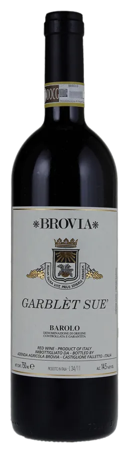 Barolo 'Garblèt Sue' von Az. Agr. Brovia - Flasche Rotwein aus dem Piemont