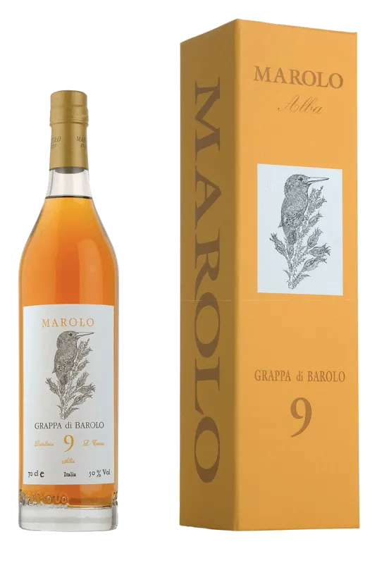 grappa-barolo-9anni-marolo-70cl Grappa di Barolo 9 anni von Marolo - Flasche Grappa aus dem Piemont