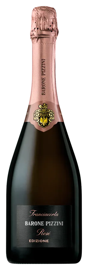Franciacorta Extra Brut Rosé Franciacorta Rosé Extra Brut von Barone Pizzini - Flasche Schaumwein aus der Lombardei