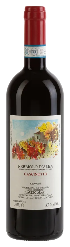 Nebbiolo d'Alba Cascinotto von Claudio Alario - Flasche Rotwein aus dem Piemont