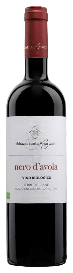 Nero d'Avola Terre Siciliane de Abbazia Santa Anastasia - Bouteille de Vin rouge Biologique de Sicile
