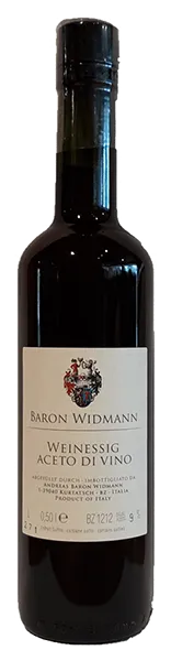 weinessig-baron-widmann-aceto-vino-vinaigre-vin Aceto di vino de Baron Widmann - Bouteille de vinaigre de vin du Haut-Adige