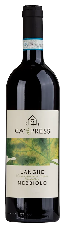 Langhe Nebbiolo von Ca' di Press - Flasche Rotwein aus dem Piemont