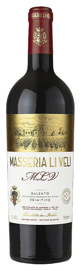 MLV Masseria Li Veli Salento Rosso de Li Veli - Bouteille de Vin rouge Biologique des Pouilles