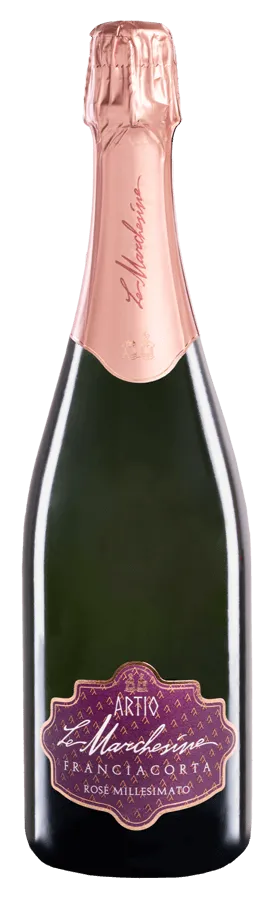franciacorta-brut-rose-millesimato-marchesine Franciacorta Brut rosé Artio von Le Marchesine - Flasche Schaumwein aus der Lombardei