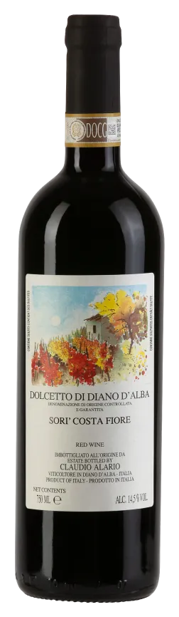 Dolcetto di Diano d'Alba Sorì Costa Fiore von Claudio Alario - Flasche Rotwein aus dem Piemont