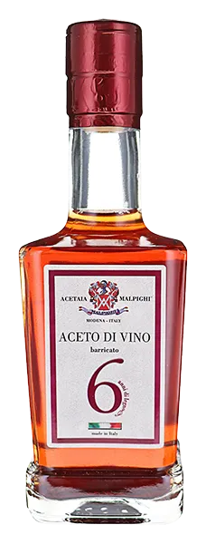 Aceto di Vino Rosso invecchiato Aceto di vino barricato de Acetaia Malpighi - Bouteille de vinaigre de vin d'Italie