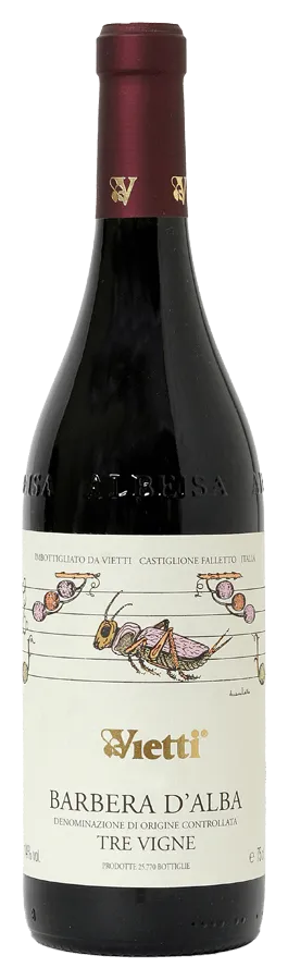 Barbera d'Alba Tre Vigne von Vietti - Flasche Rotwein aus dem Piemont