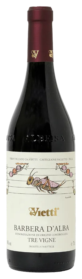 Barbera d'Alba Tre Vigne Barbera d'Alba Tre Vigne von Vietti - Flasche Rotwein aus dem Piemont