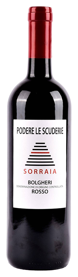 Sorraia Bolgheri Rosso von Podere Le Scuderie - Flasche Rotwein aus der italienischen Region Toskana