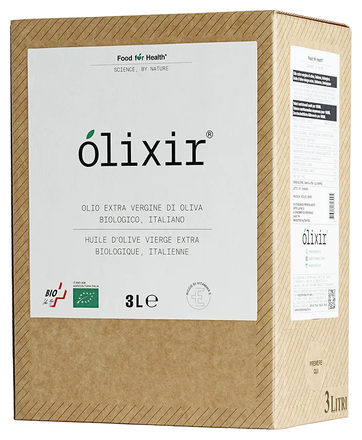 Olio extra vergine EVO 3l Olio extra vergine d'oliva d'Olixir (FoodforHealth) - Bidon de 3 l d'huile d'olive de Sicile