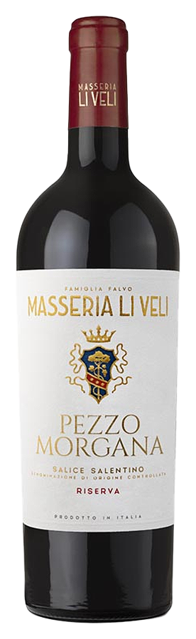 Salice Salentino Riserva Pezzo Morgana von Li Veli - Flasche Rotwein Biologisch aus Apulien