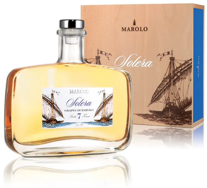 grappa-solera-barolo-7anni-marolo Grappa di Barolo Solera de Marolo - Bouteille de Grappa du Piémont