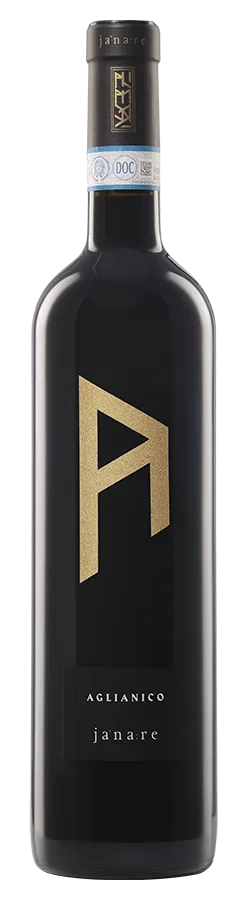 Aglianico Sannio alfabeto Aglianico Sannio de Janare - Bouteille de vin rouge de Campanie