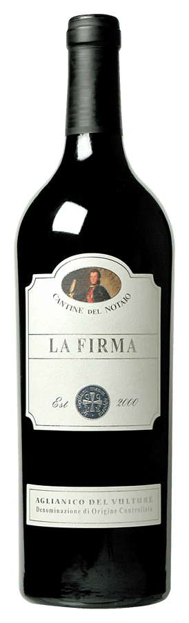 La Firma Aglianico del Vulture von Cantine del Notaio - Flasche Rotwein aus der Basilikata