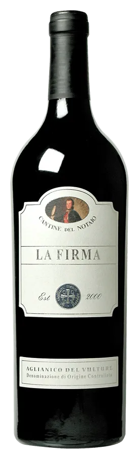 La Firma Aglianico del Vulture de Cantine del Notaio - Bouteille de Vin rouge de la Basilicate