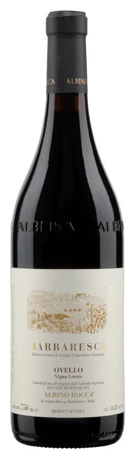 Barbaresco Ovello Vigna Loreto von Albino Rocca - Flasche Rotwein aus dem Piemont