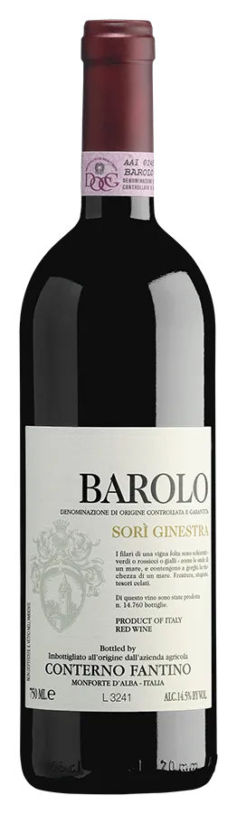Barolo Ginestra "Vigna Sorì Ginestra" Barolo Ginestra 'Vigna Sorì Ginestra' von Conterno Fantino - Flasche Rotwein aus dem Piemont