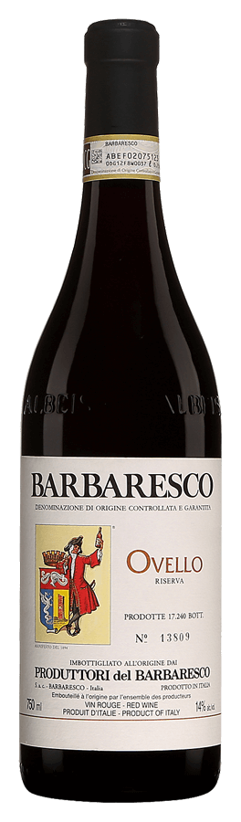 Barbaresco Riserva 'Ovello' von Produttori del Barbaresco - Flasche Rotwein aus dem Piemont