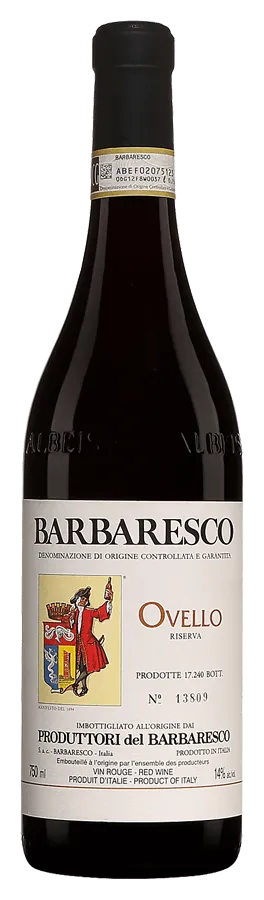 Barbaresco Riserva 'Ovello' von Produttori del Barbaresco - Flasche Rotwein aus dem Piemont