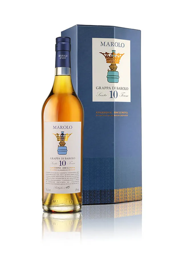 grappa-barolo-10anni-chinato-marolo-70cl Grappa di 'Barolo 10 anni' Affinata in botti di Barolo Chinato de Marolo - Bouteille de Grappa du Piémont