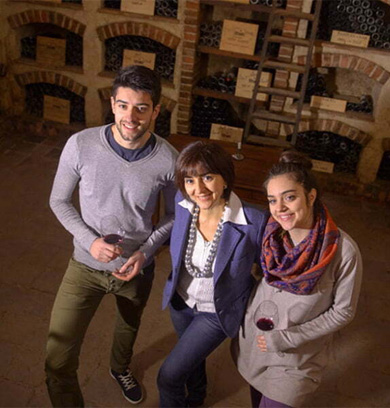 Winzerfamilie vom Weingut Matteo Correggia aus dem Piemont