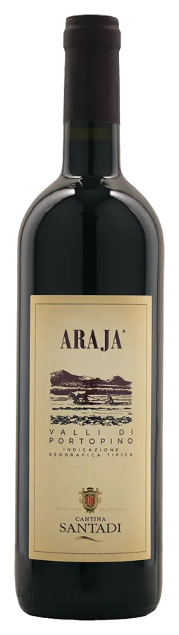 araja-valli-portopino-cantina-santadi-igt-75cl Araja von Santadi - Flasche Rotwein aus Sardinien