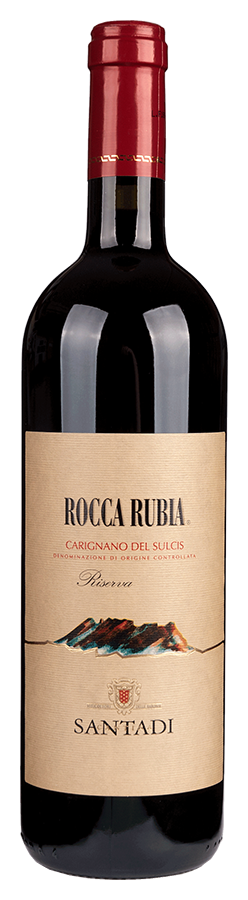 Carignano del Sulcis riserva Rocca Rubia von Santadi - Flasche Rotwein aus Sardinien