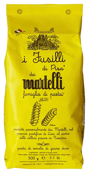 I Fusilli I Fusilli di Pisa von Martelli Pasta - 500g Verpackung von Pasta aus Hartweizen aus Italien