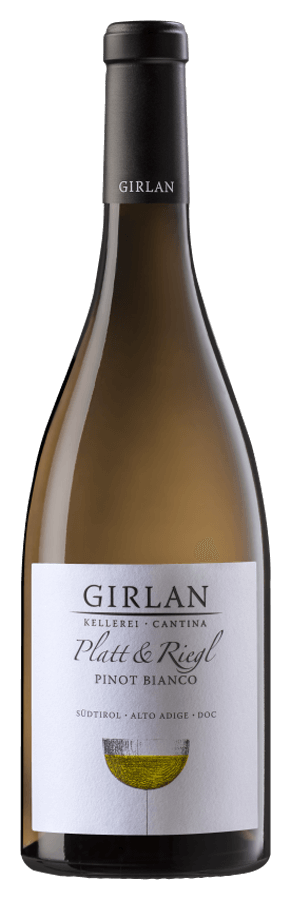 Platt & Riegl Pinot Bianco de Kellerei Girlan - Bouteille de Vin blanc du Tyrol du sud