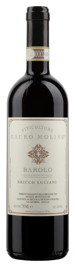 barolo-bricco-luciani-docg-mauro-molino-nebbiolo Barolo Bricco Luciani von Mauro Molino - Flasche Rotwein aus dem Piemont