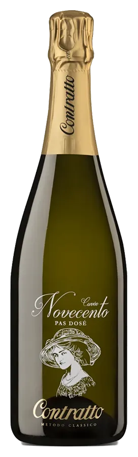 Cuvée Novecento pas dosé metodo classico Cuvée Novecento pas dosé metodo classico von Contratto - Flasche Schaumwein aus dem Piemont
