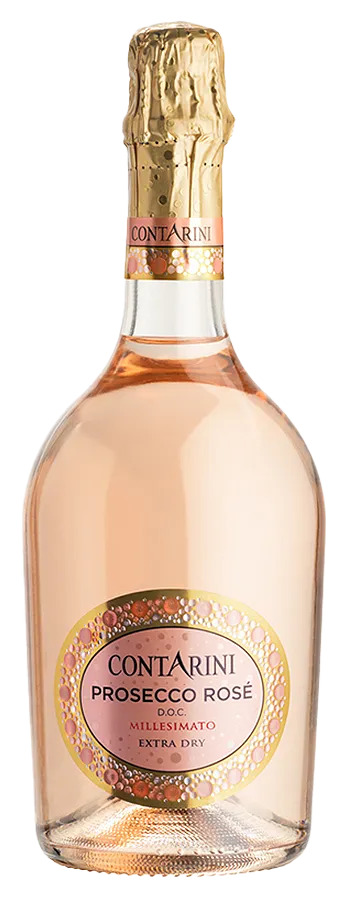 Prosecco Rosé Millesimato Extra Dry de Contarini - Bouteille de Vin rosé de Vénétie