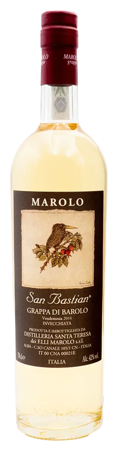 Grappa di Barolo San Bastian Grappa di Barolo San Bastian de Marolo - Bouteille Grappa du Piémont