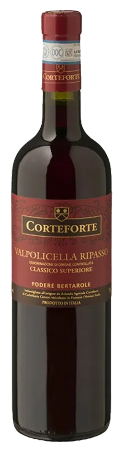 Valpolicella Ripasso Classico Superiore Podere Bertarole von Corteforte - Flasche Rotwein Biologisch aus Venetien
