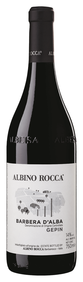 Barbera d'Alba Gepin von Albino Rocca - Flasche Rotwein aus dem Piemont