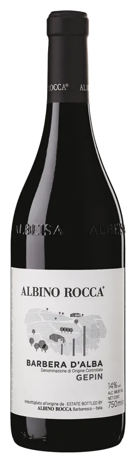 barbera-dalba-gepin-albino-rocca-piemonte Barbera d'Alba Gepin von Albino Rocca - Flasche Rotwein aus dem Piemont
