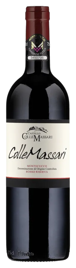 Montecucco rosso Riserva von Colle Massari - Flasche Rotwein Biologisch aus der Toskana