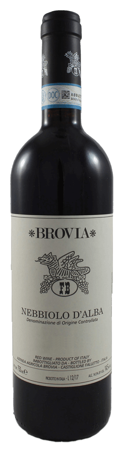 Nebbiolo d'Alba de Az. Agr. Brovia - Bouteille de Vin rouge du Piémont