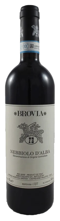 Nebbiolo d'Alba von Az. Agr. Brovia - Flasche Rotwein aus dem Piemont