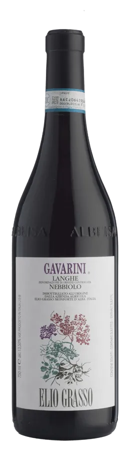 Langhe Nebbiolo Gavarini von Elio Grasso - Flasche Rotwein aus dem Piemont