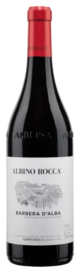 Barbera d'Alba von Albino Rocca - Flasche Rotwein aus dem Piemont