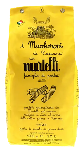 i Maccheroni I Maccheroni di Toscana von Martelli Pasta - 1000g Verpackung von Pasta aus Hartweizen aus Italien