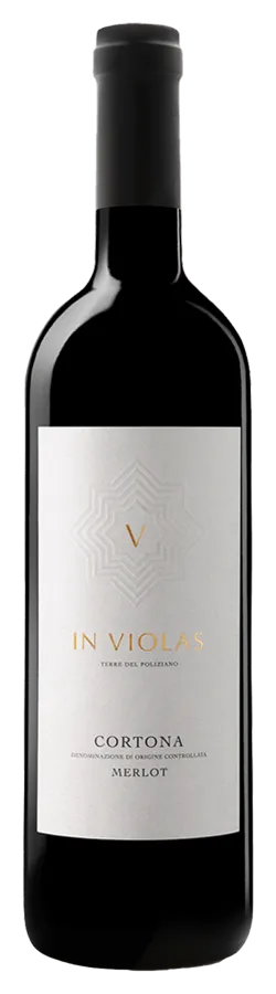 POLIZIANO-Merlot-Cortona-In-Violas-DOC-75cl Merlot Cortona in Violas von Poliziano - Flasche Rotwein Biologisch aus der Toskana