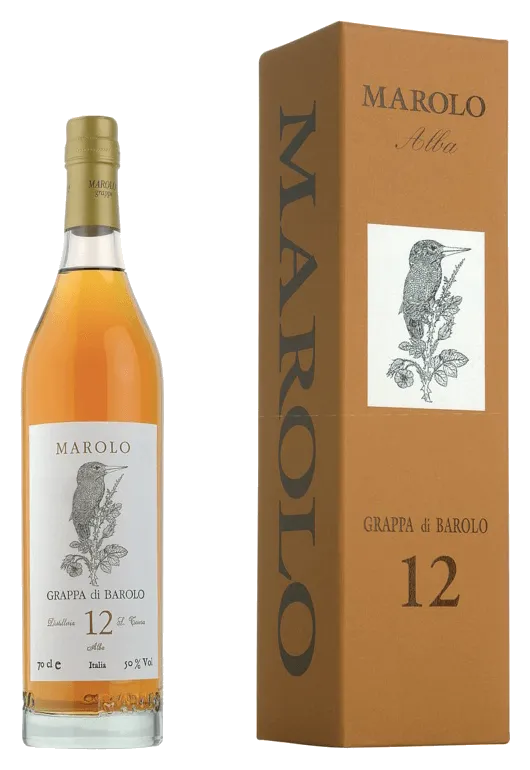 grappa-barolo-12anni-marolo-70cl Grappa di Barolo 12 anni von Marolo - Flasche Grappa aus dem Piemont