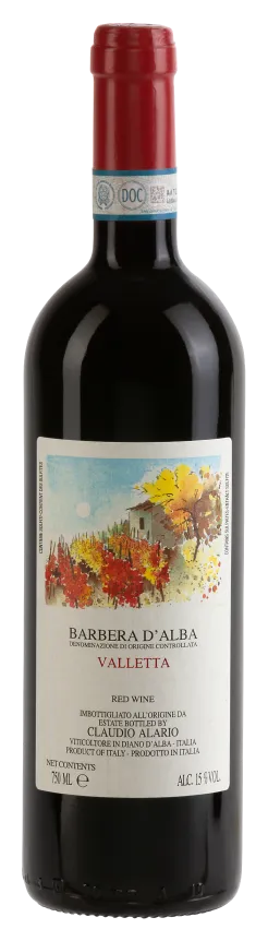 Barbera d'Alba Valletta Barbera d'Alba Valletta von Claudio Alario - Flasche Rotwein aus dem Piemont