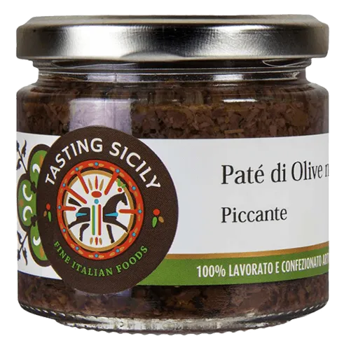 pate-olive-nere-piccante-tasting-sicily-170g Paté di Olive nere piccante