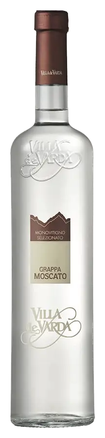 Grappa Moscato monovitigno von Villa de Varda - Flasche Grappa aus dem Trentino