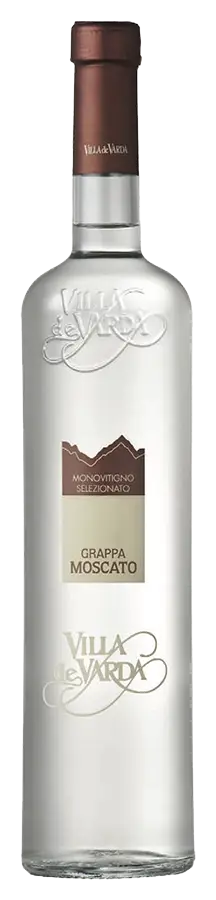 Grappa Moscato monovitigno de Villa de Varda - Bouteille de grappa du Trentin Grappa Moscato de Villa de Varda - Bouteille de Grappa du Tyrol du sud